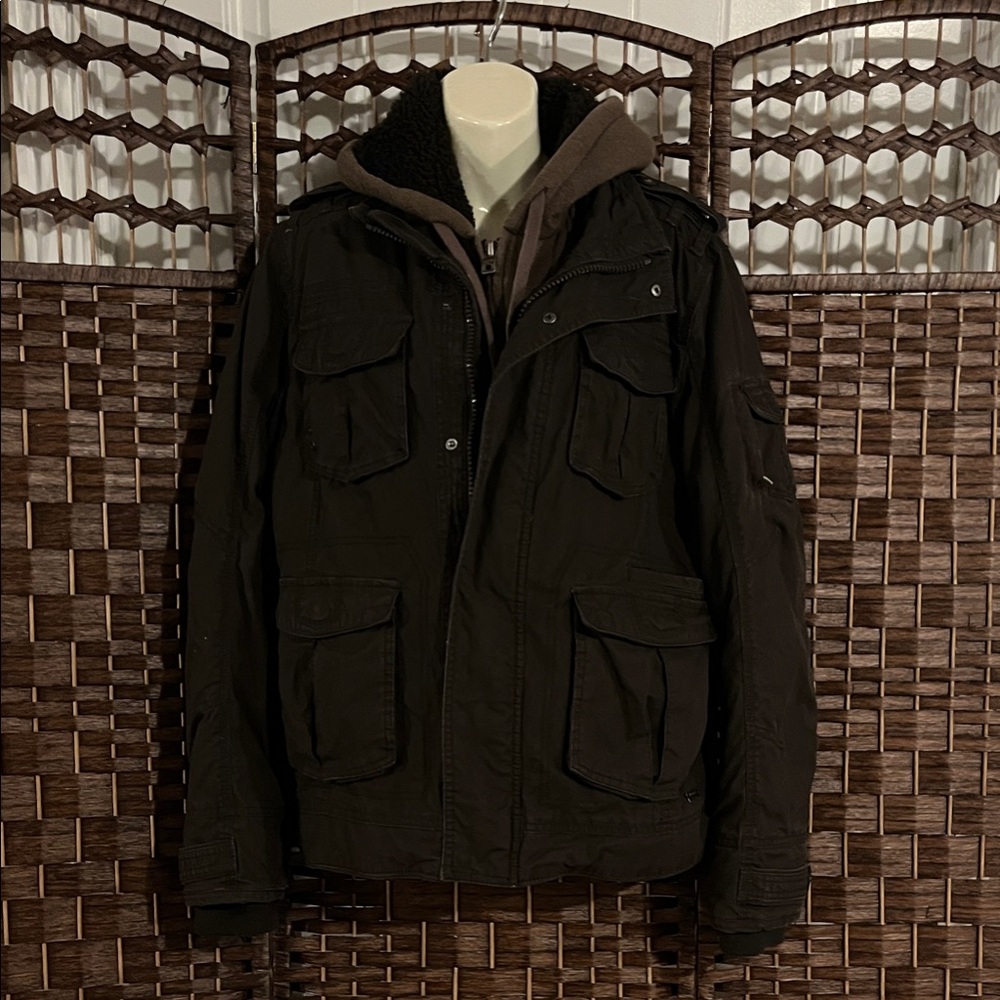 Buckle Men's Deep Brown Field Jacket